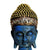 eSplanade Buddha Head Statue for Home Decor | Resin Buddha Face Showpiece for Living Room, Meditation, Office Table Desk, Shelf | Tibetan Buddhist Idol | Zen or Yoga Figurine Gifts | Golden, 9 Inch