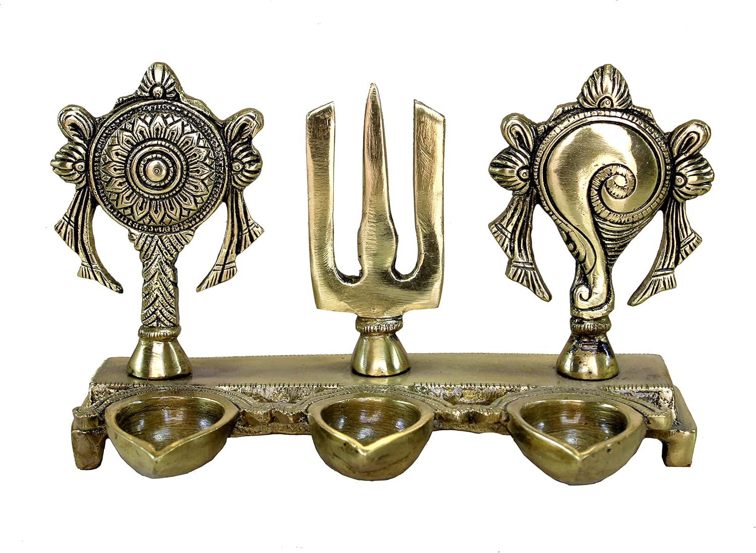 ESPLANADE Brass Tree of Life Diya Sculpture Decorative Show Piece - Home Office Decor - Spiritual Items | Golden - 8.5" Inches