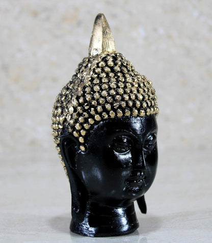 eSplanade Resin Buddha Face/Head Showpiece, Home Decor | Idol | Statue | Figurine | Murti | Statue (5" inches)