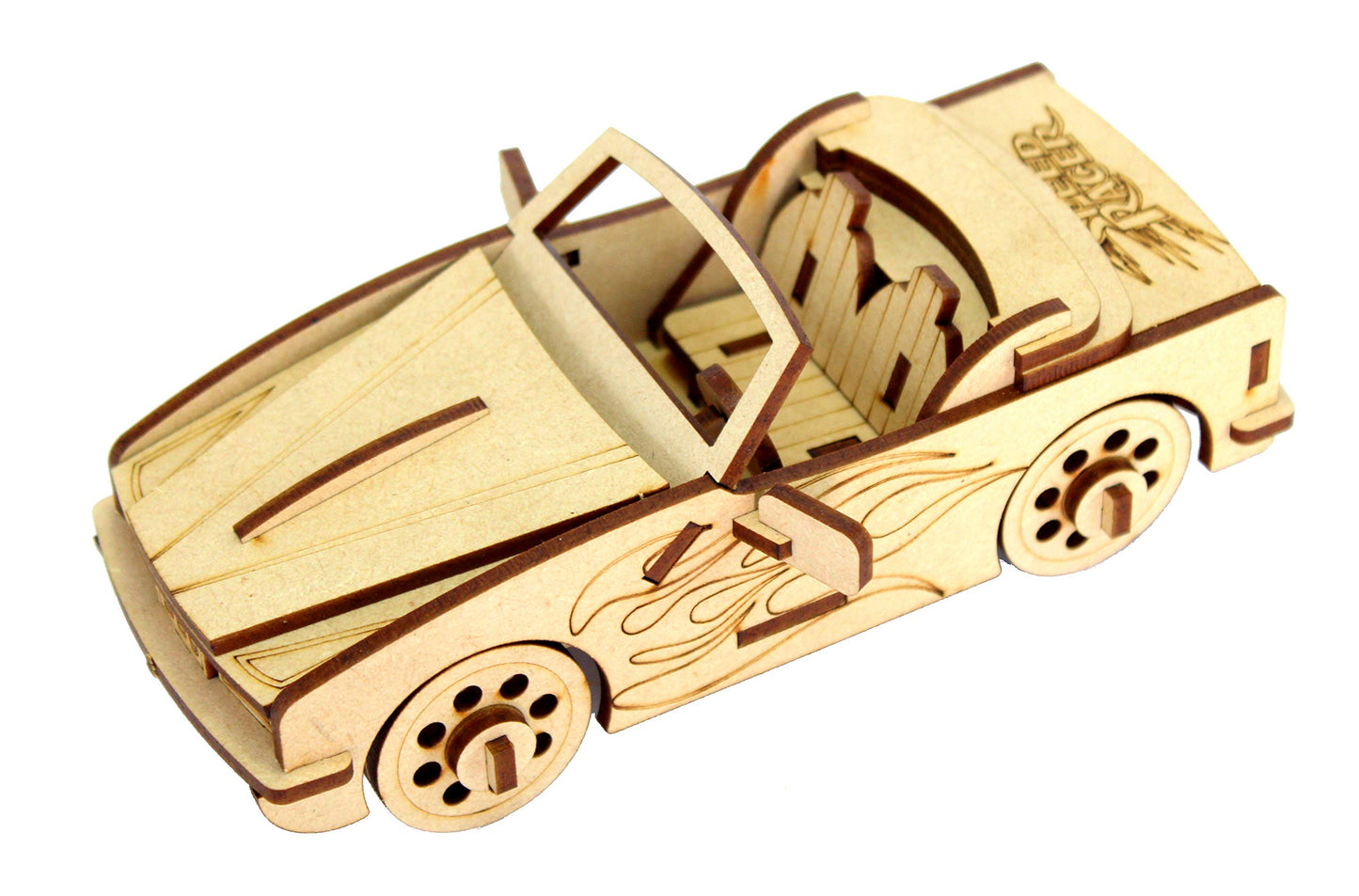 StonKraft 3D Wooden Puzzle Car - Wooden, DIY Kit, Build Your own, Construction Toy, Modeling Kit | MDF Toys Car