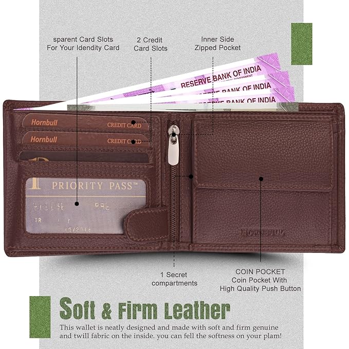 HORNBULL Wallet for Men | Brown Wallet and Belt Gift Hamper for Men | Leather Wallets for Men | Men’s Combo Gift Set