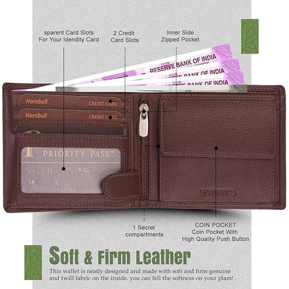 HORNBULL Wallet for Men | Brown Wallet and Belt Gift Hamper for Men | Leather Wallets for Men | Men’s Combo Gift Set