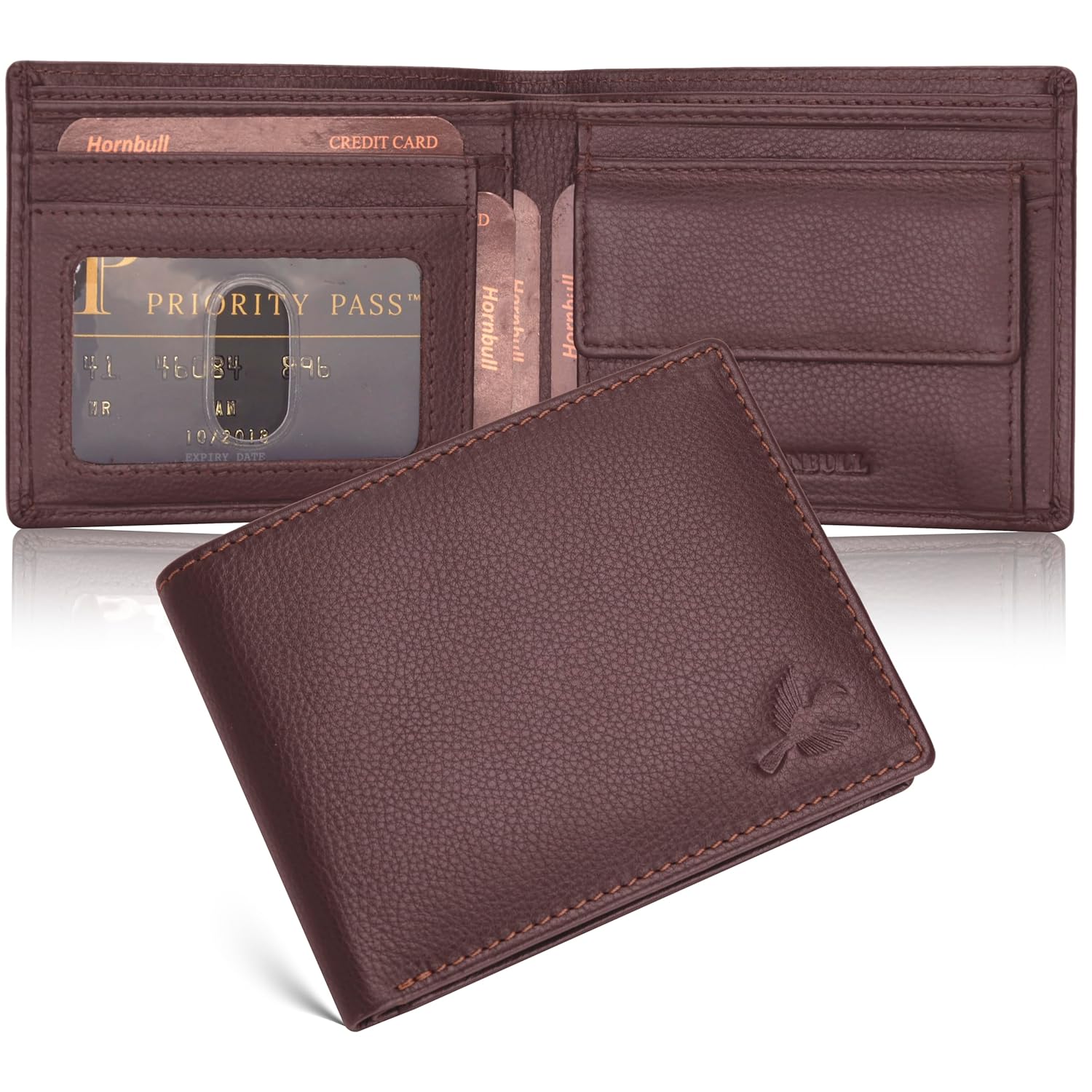HORNBULL Mens Combo Brown Wallet and Belt | Gift Set for Men | Gift Hamper for Boys | Wallets Men Leather BW 69117