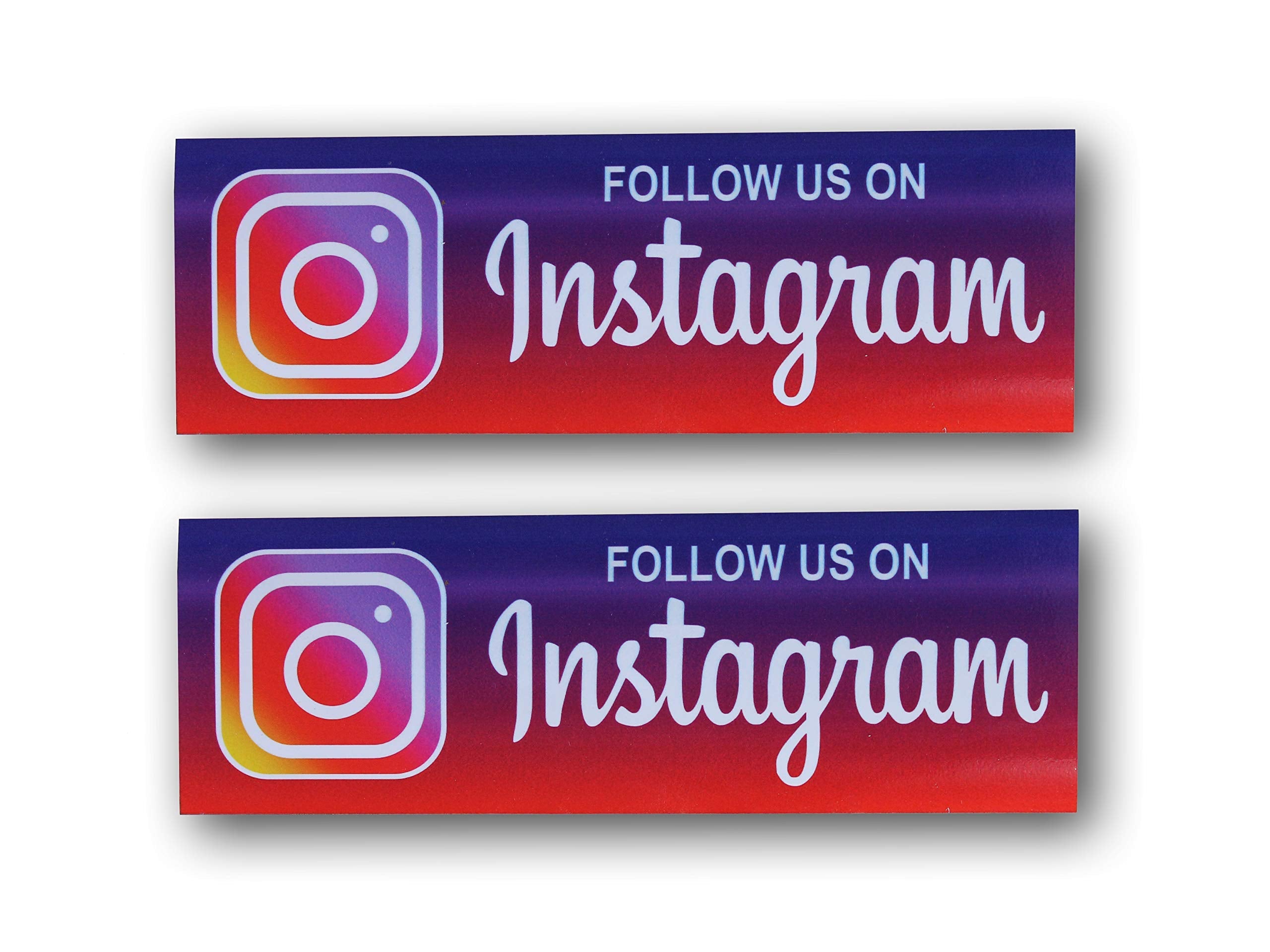 eSplanade  Decal Sign Sticker for car, Shop Instagram (9" x 3") Set of 2- Social Media Stickers