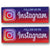 eSplanade Instagram Decal Sign Sticker for car, Shop Instagram (9" x 3") Set of 2