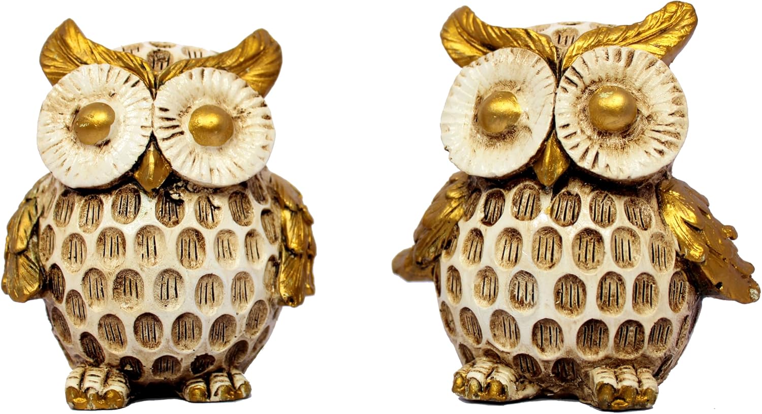 ESPLANADE Resin Owl Ullu Decor Showpiece | Vintage Home Decorative | Goodluck Charm | Fengshui | Vastu - 4 Inches