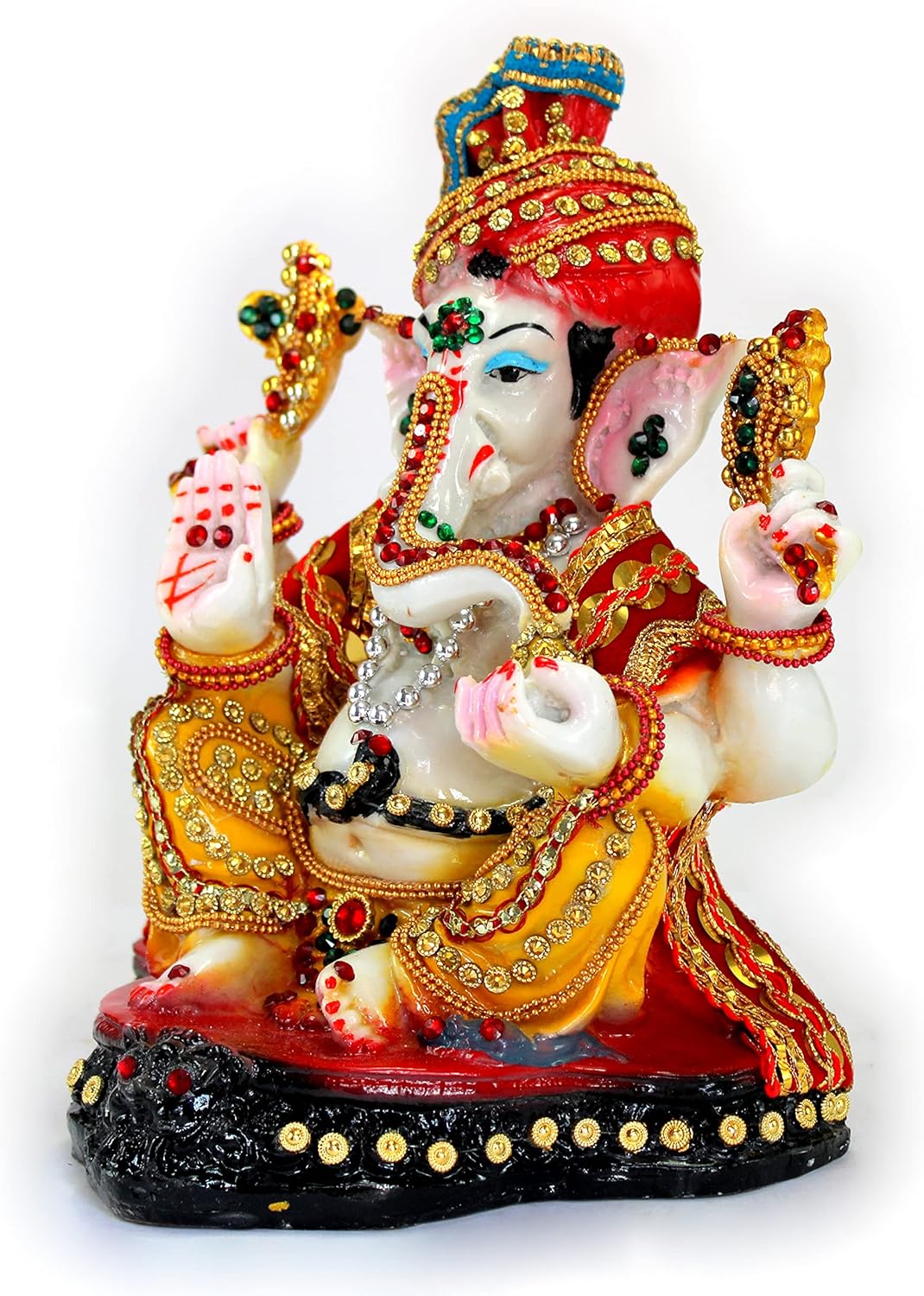 eSplanade Resin Ganesh Ganesha Ganpati Murti Idol Statue Sculpture (8.25") | Pooja idols | Home Decor