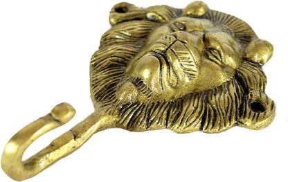 eSplanade Lion Brass Hook | Key Holder | Wall Hooks | Towel Hook/Hanger - Home Decor & Home Organisers