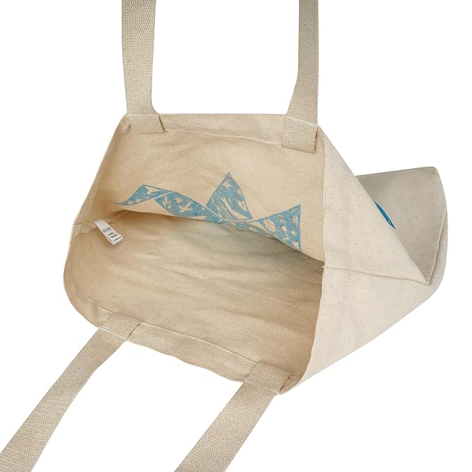 SKAPADORO Tote Bag 100% Cotton, Natural Ecofriendly Basic Canvas Bag for Travel, College, Beach, Shopping, Grocery, Vegetable Bag - Sun/Beach; Judging Plastic Bag & Origami Design