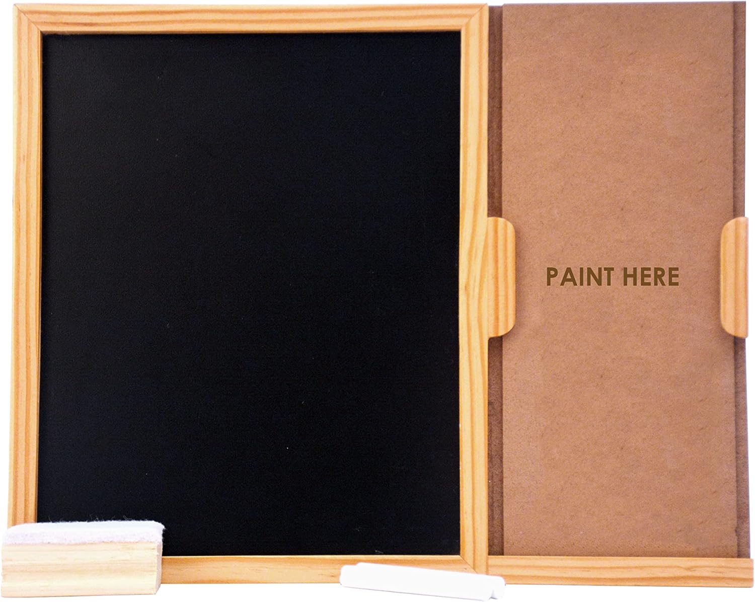 IVEI MDF Wood Square Pin Board/Bulletin Board & Push Pins for Fun Learning Kids Activity, with DIY Panel, Room Décor Notice Display Board, Orange & Black (14x11x1 in)