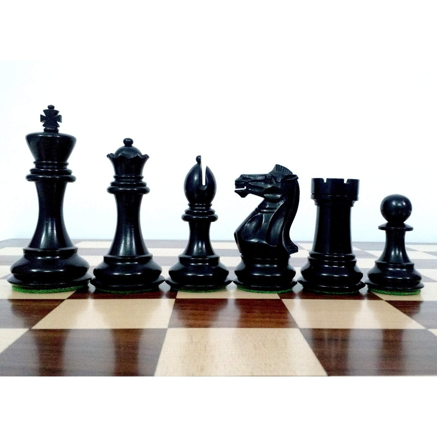 Royal Chess Mall Professional Staunton Chess Pieces Only Chess Set, Sheesham and Boxwood Wooden Chess Set, 4.1-in King, Tournament Chess Set, Weighted Chess Pieces (3.4 lbs)