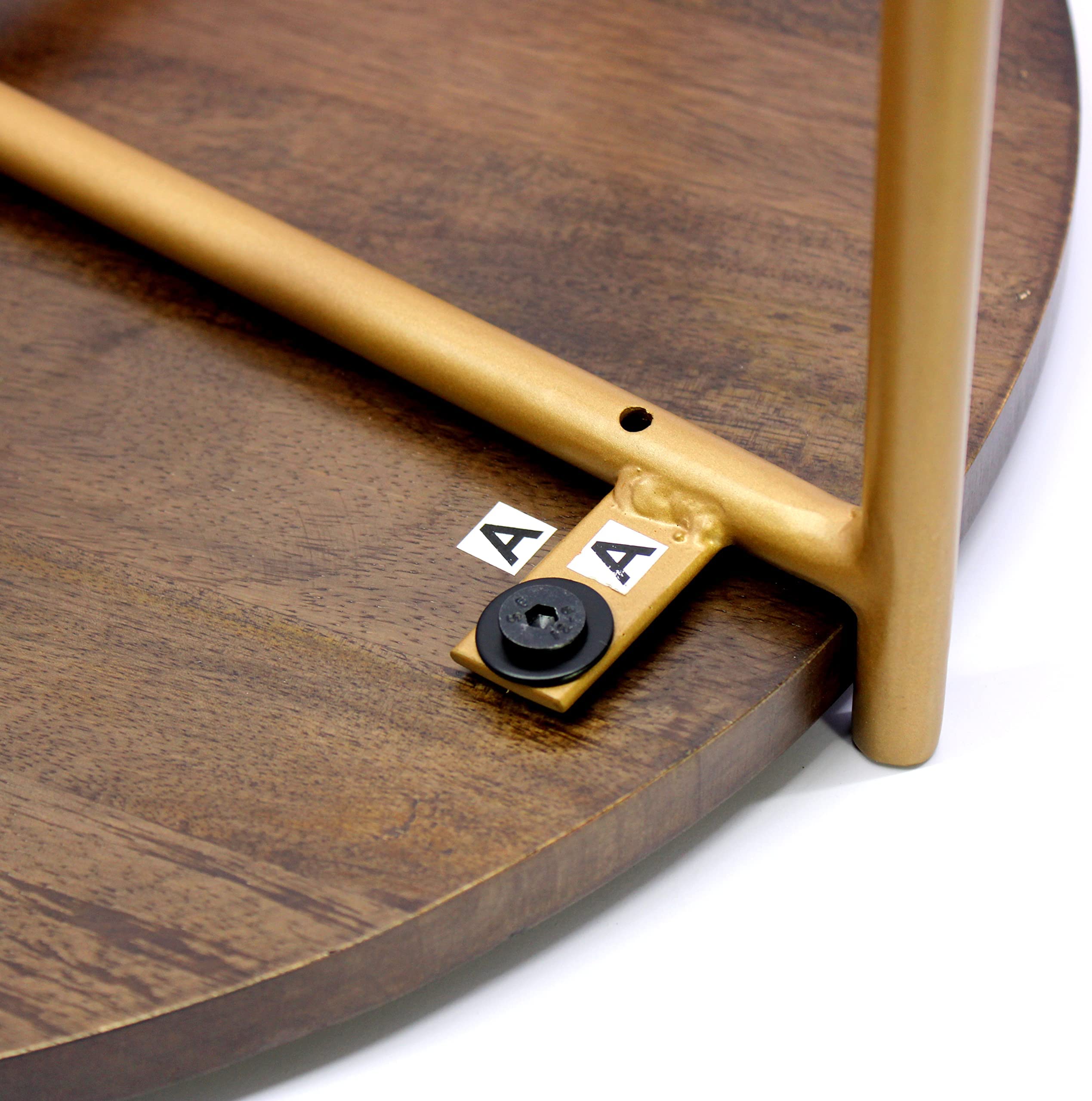 eSplanade Round Corner Table Stand Coffee Table for Living Room - Wood - 21" Inches Height - Brown