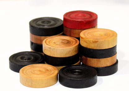 StonKraft Wooden Carrom Coins with Wooden Box