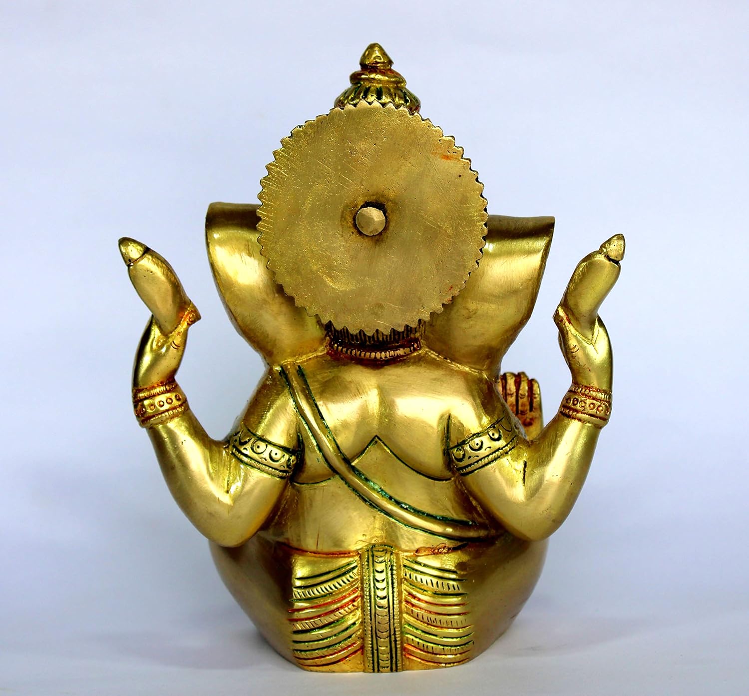 eSplanade 7.5" Ganesha Brass Showpiece | Home Decor | Ganesh Ganesha Ganpati Ganapati Murti Idol (Sitting Ganesha)