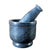 KLEO 4" Diameter Natural Stone Mortar and Pestle Set as Spice Grinder, Medicine Masher - Okhli and Musal (Green Shallow)