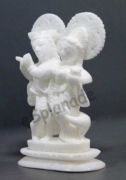 StonKraft Marble Brass Radha Krishna Murti Idol Statue Sculpture (5.5") Gold