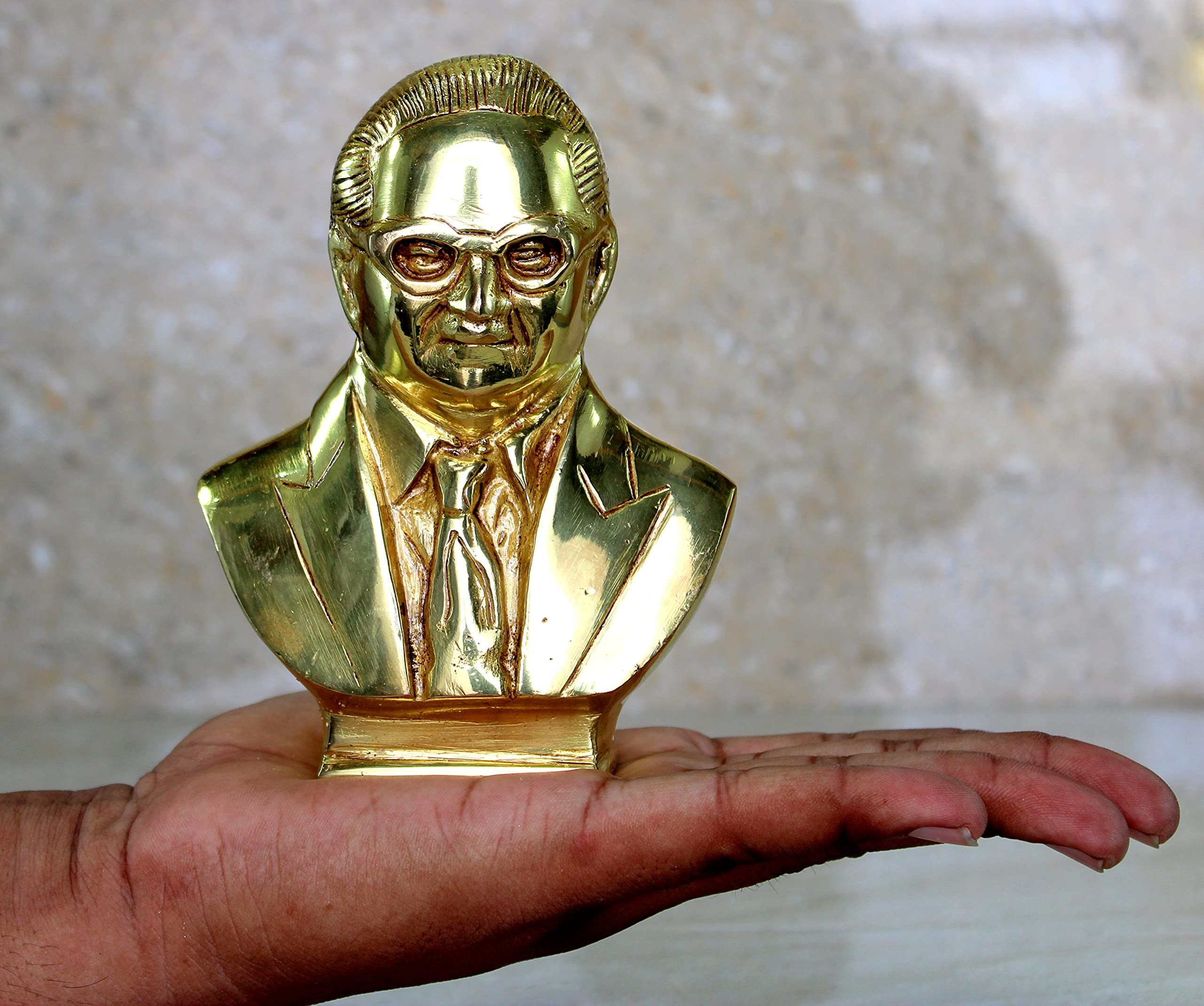 eSplanade 5.25" Brass Dr. B. R. Ambedkar Ambedker Bust Idol Statue Murti