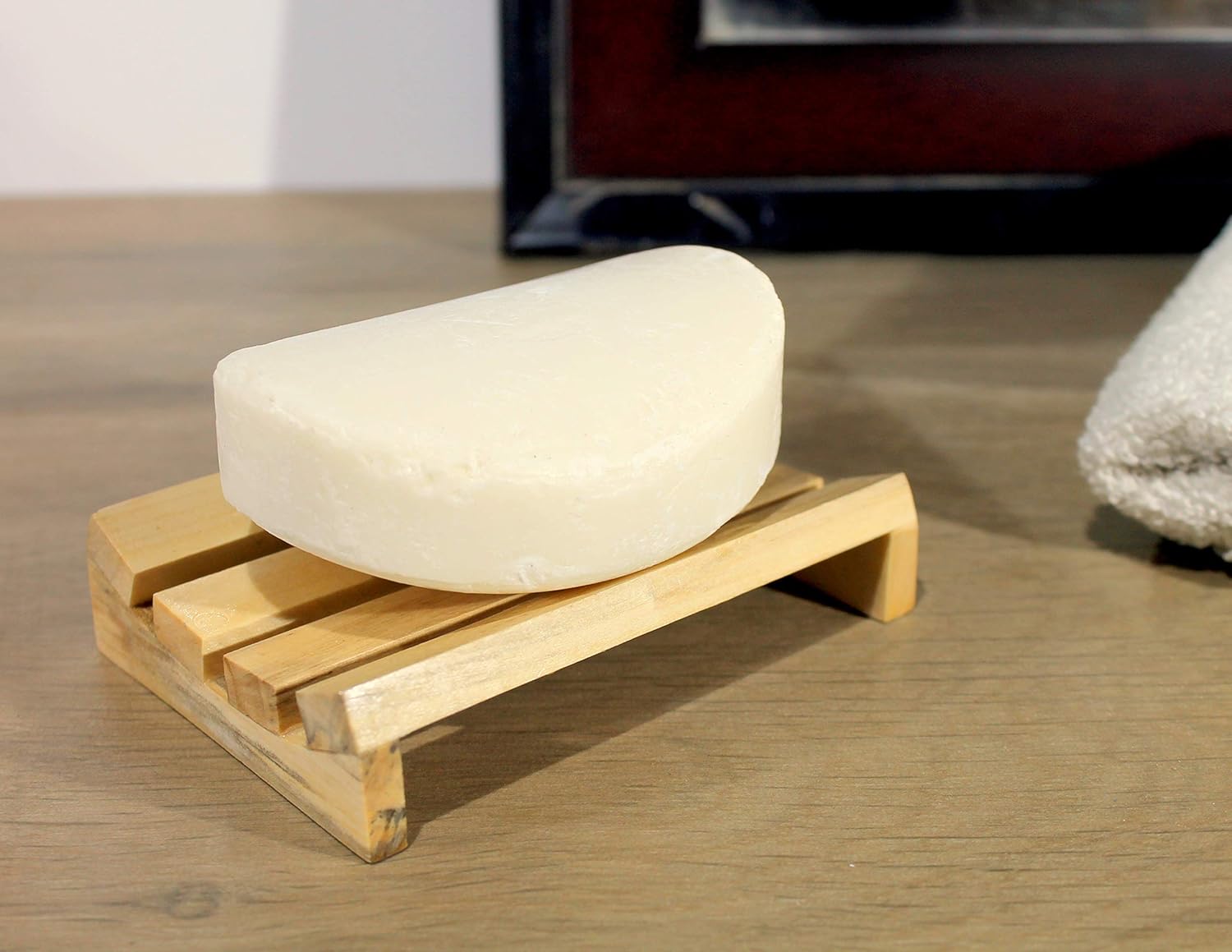 KLEO - Natural Wooden Soap Holder Soap Dish (Set of 2)