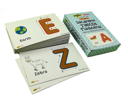 Sandpaper Tactile English Letters Flashcards (Lowercase)