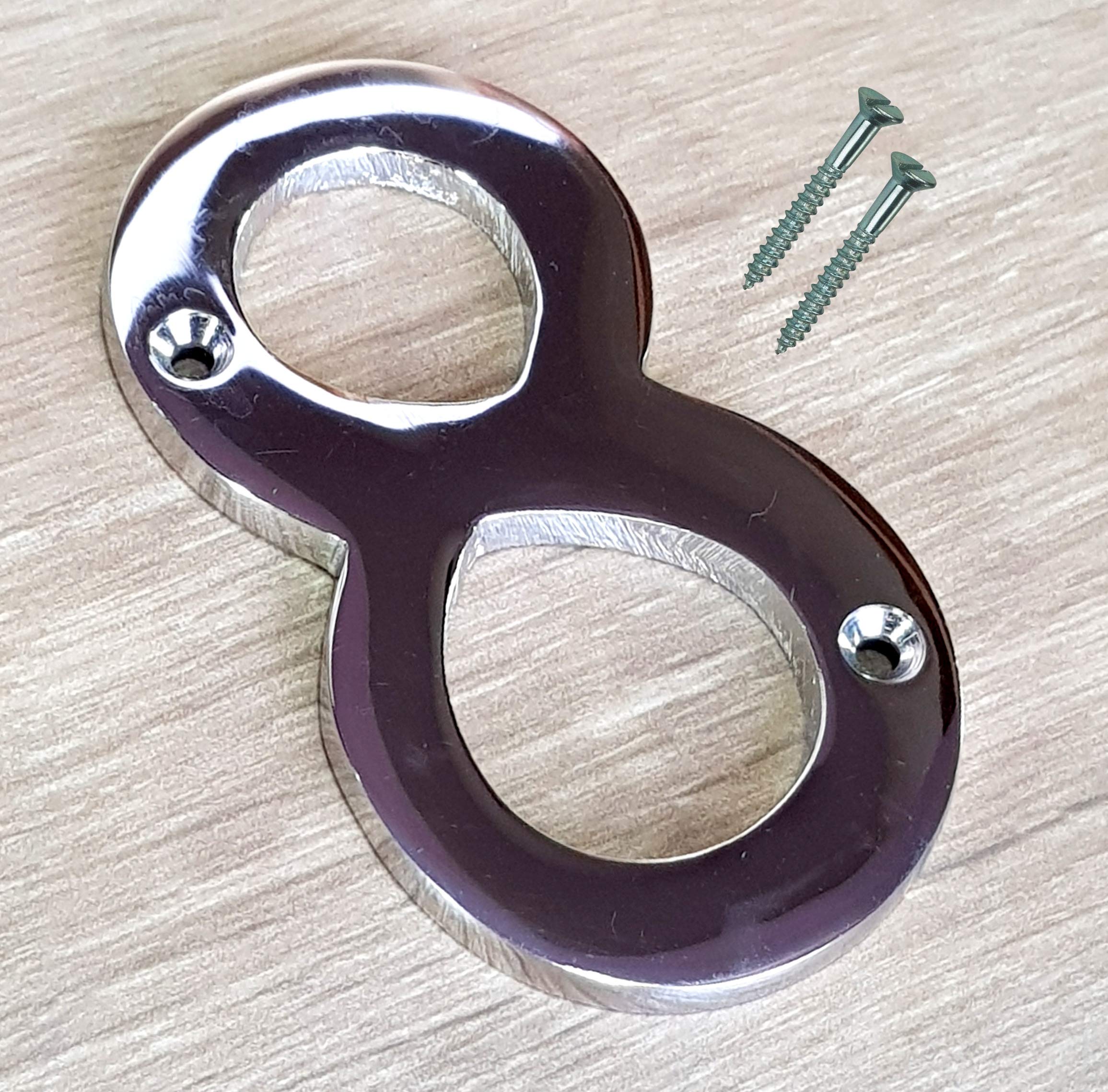 eSplanade 4" Brass House Hotel Door Number Plaque Sticky Numeric Numerical Digit 0-9