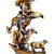 eSplanade Resin Cowboys with Horse, Cow Decorative Sculpture Showpiece Figurine - Home Decor - Brown - 9" Inches (Height)