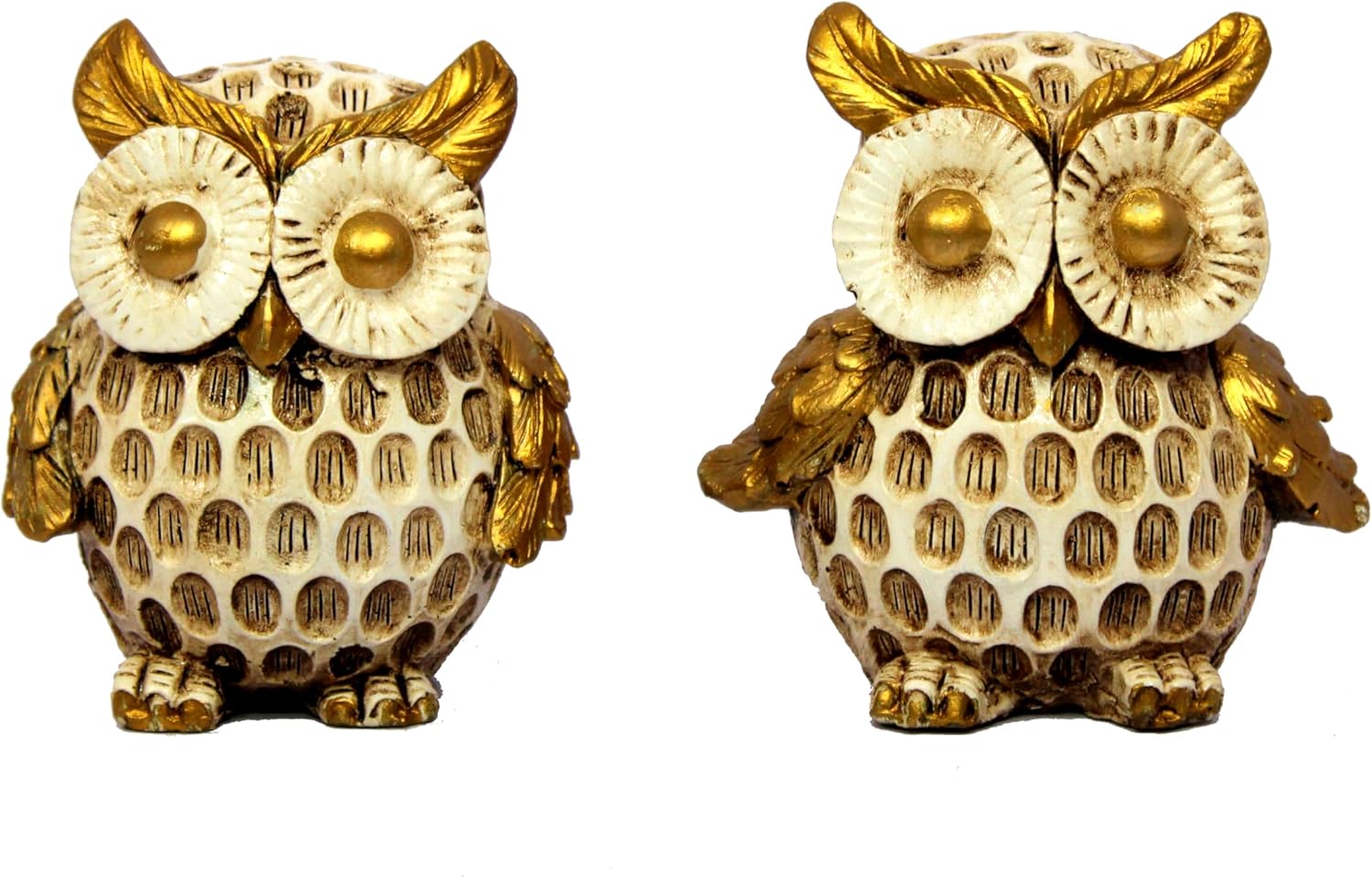 ESPLANADE Resin Owl Ullu Decor Showpiece | Vintage Home Decorative | Goodluck Charm | Fengshui | Vastu - 4 Inches