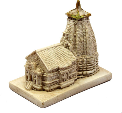 ESPLANADE Resin Mahadev Mahadeva Kedarnath Temple Mandir Miniature Figurine for Temple Car-Dashboard - 3.25" Inches - Beige