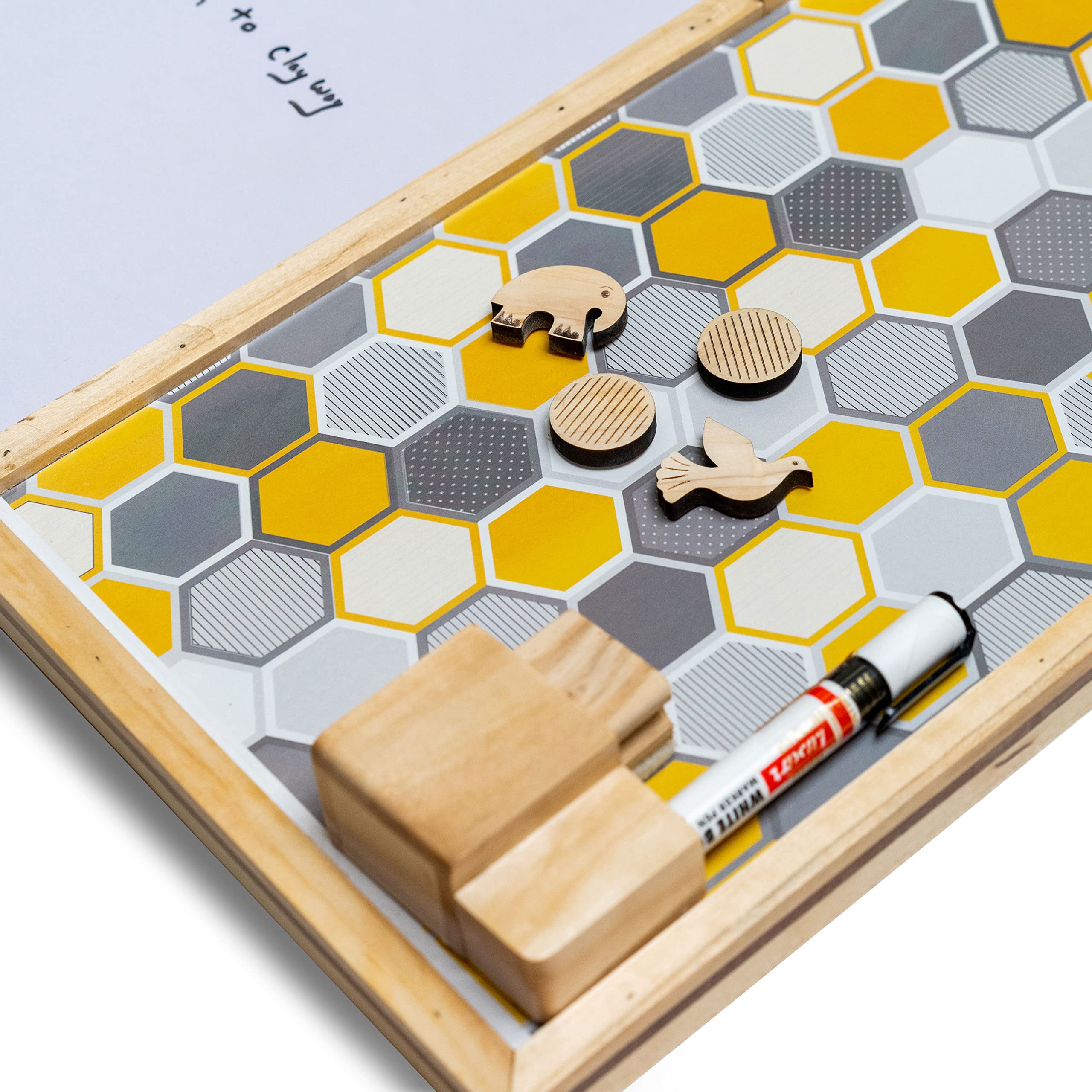 IVEI Combination Board with Magnet Board, Planner & Whiteboard -Innovative Organizer for Kids and Adults with Magnets to Do Boards, Best Gift for Home, Office, School- Green, Yellow