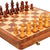 StonKraft Stone Chess Board with Wooden Base - 12" x 12" Inches