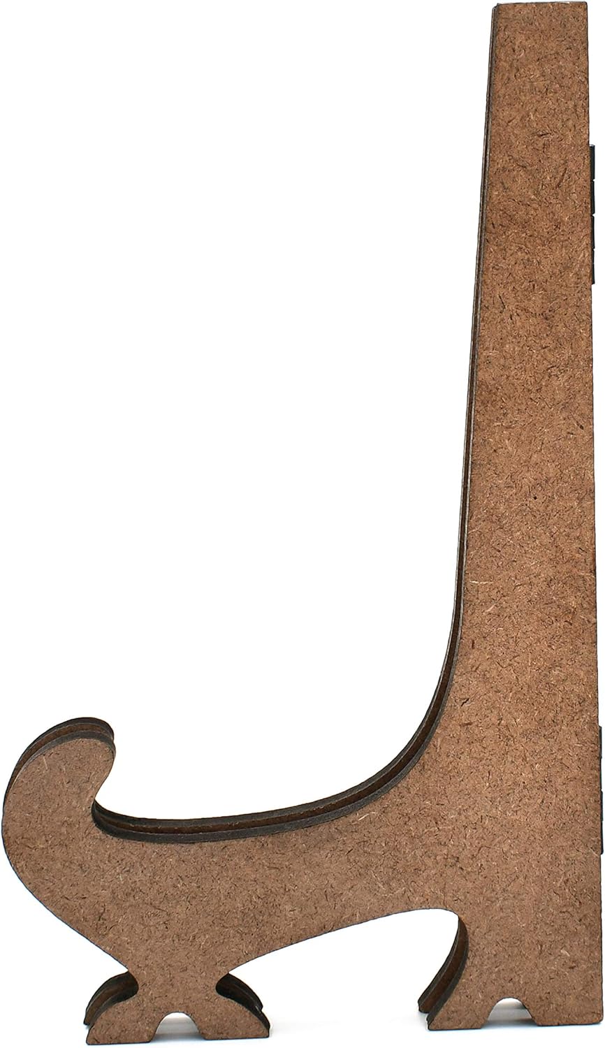 IVEI Round Plate with Foldable Stand - Set of 2 & SET of 5- MDF Plain Round Art Board with Stand for Painting Wooden Sheet Craft - for Decoupage MDF Plains, Resin Artwork & Decoration (Round)