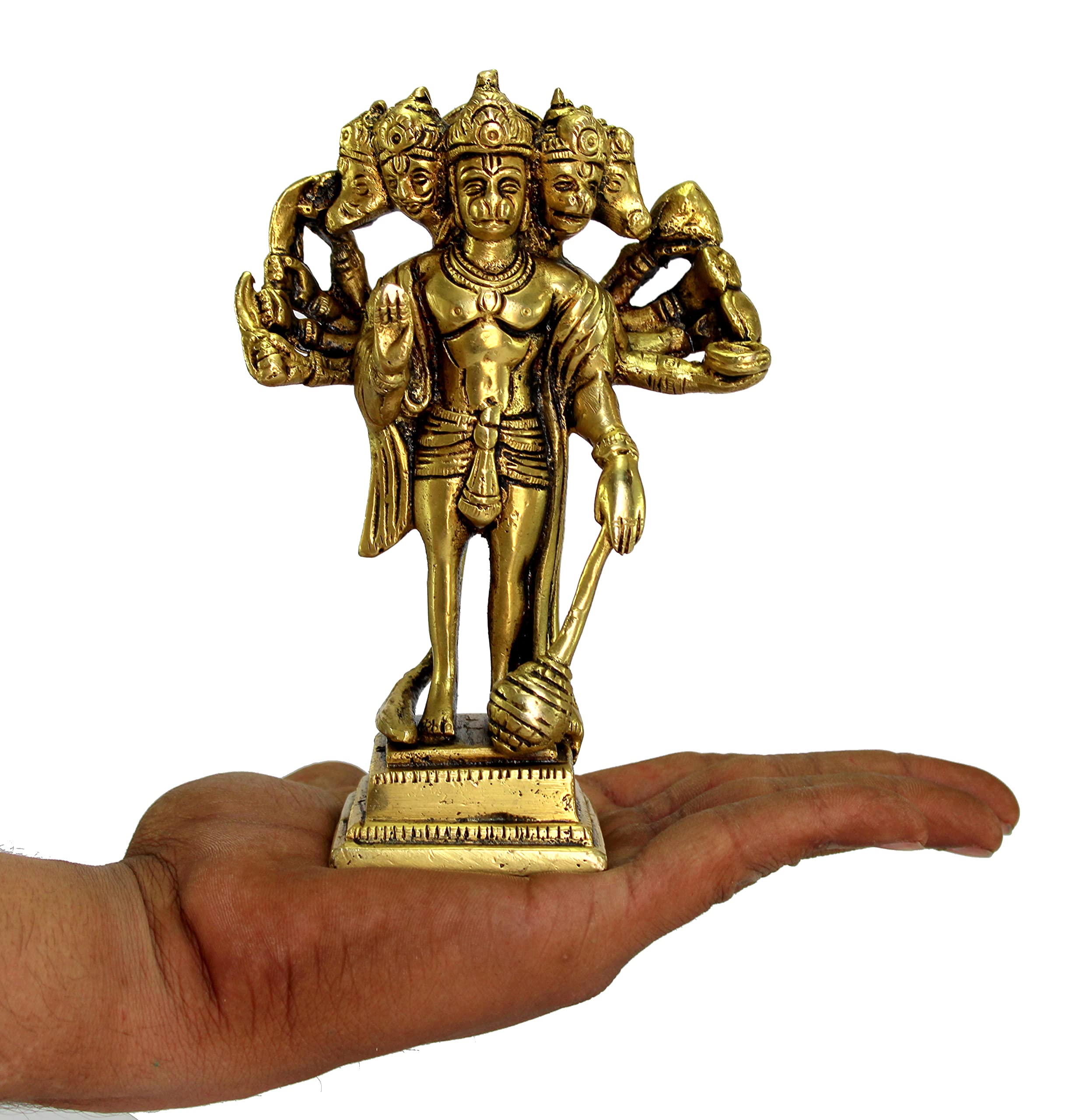 eSplanade Brass Panchmukhi Hanuman Anjaneya Pavan Putra Bajrangbali Idol Murti Moorti Statue