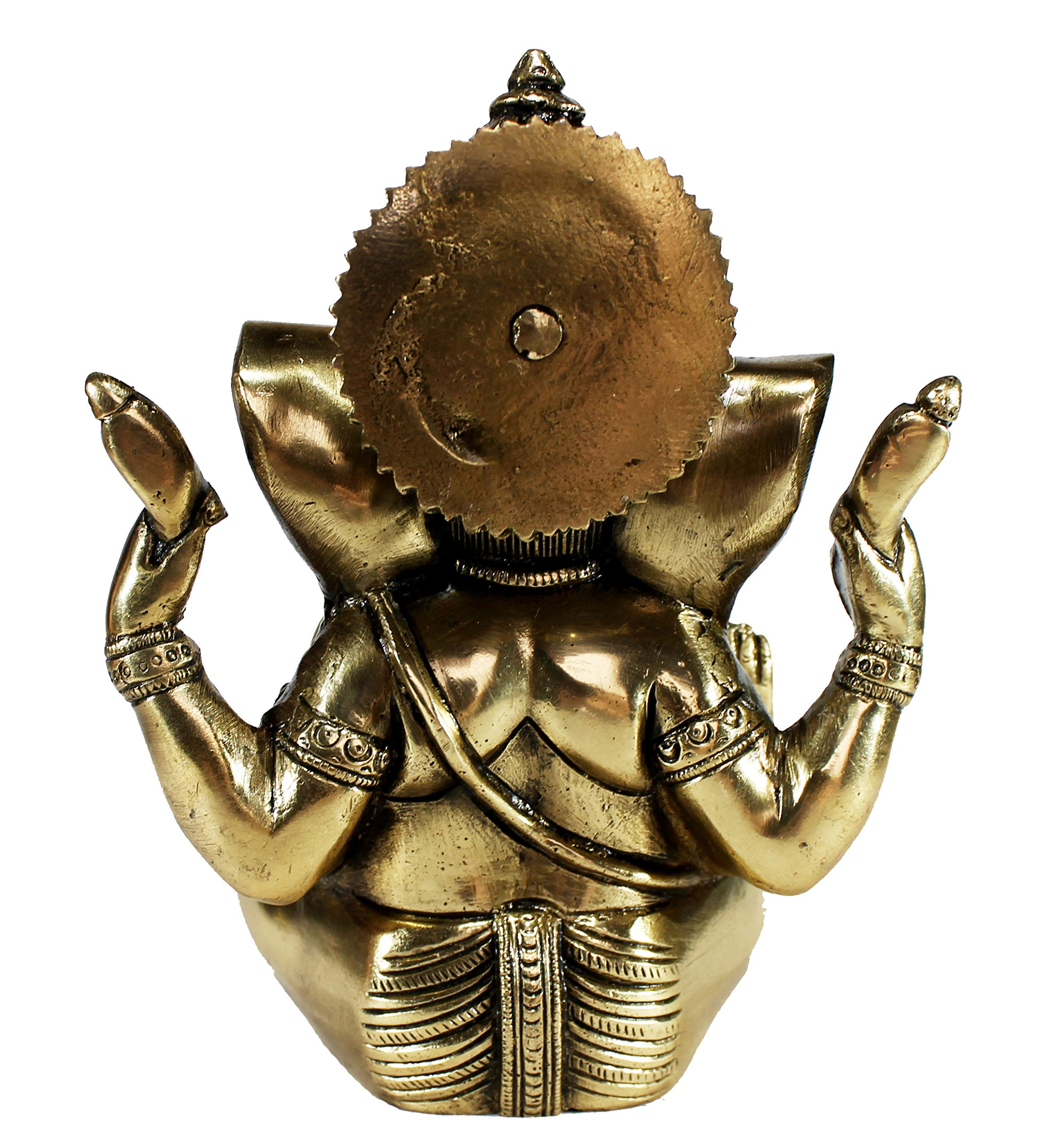 eSplanade 8" Brass Ganesha in Antique Finish | Pooja Puja Ganesh Ganesha Ganpati Ganapati Murti Idol