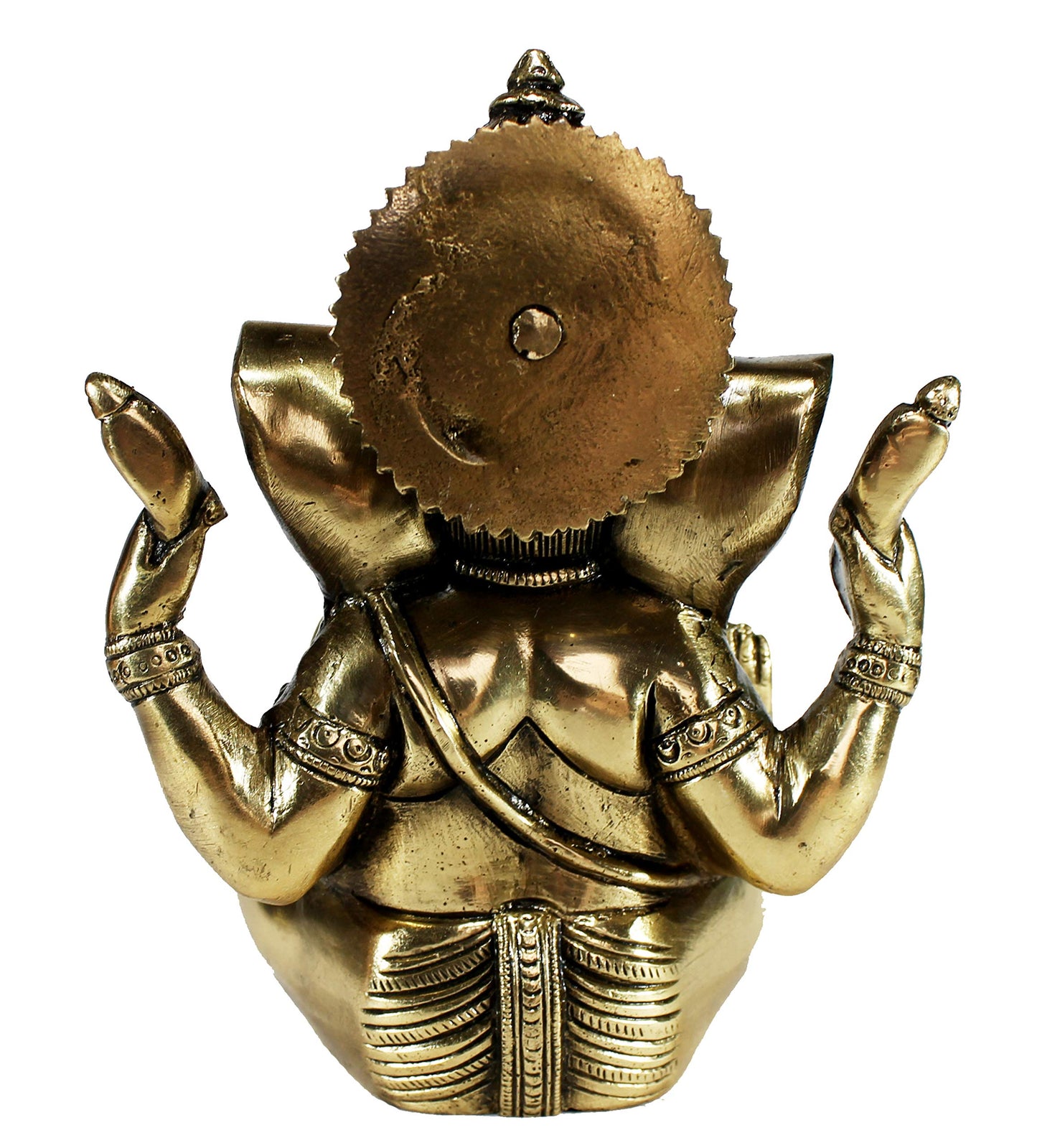 eSplanade 8" Brass Ganesha in Antique Finish | Pooja Puja Ganesh Ganesha Ganpati Ganapati Murti Idol (4.5" Ganesh)