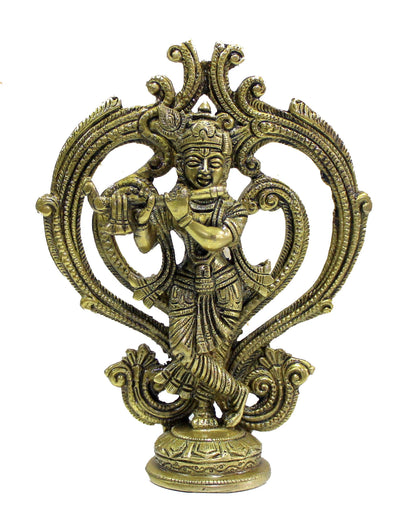 eSplanade - 8" Premium Brass Krishna Statue | Gopal/Gopala Idol Murti | Pooja Praying Idol | Home Decor.