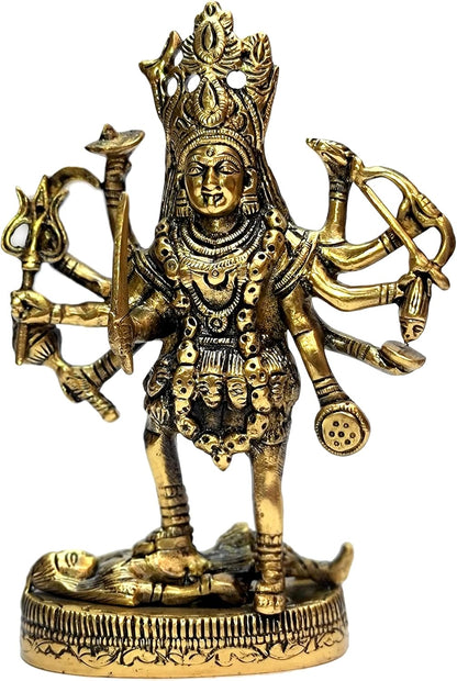 eSplanade Brass Kaali Mata Kali Maa Murti Idol Statue Sculpture (7.5" Inches)