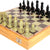 StonKraft - 12x12 Stone Wooden Chess Game Board Set + Hand Crafted Pawns