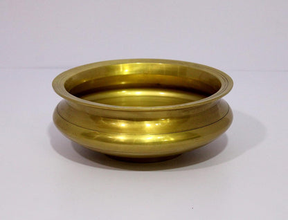 eSplanade - Ethnic Decorative Brass Urli Traditional Bowl Showpiece | Home Decor | Vastu for Home - 9.5" Inches Dia.