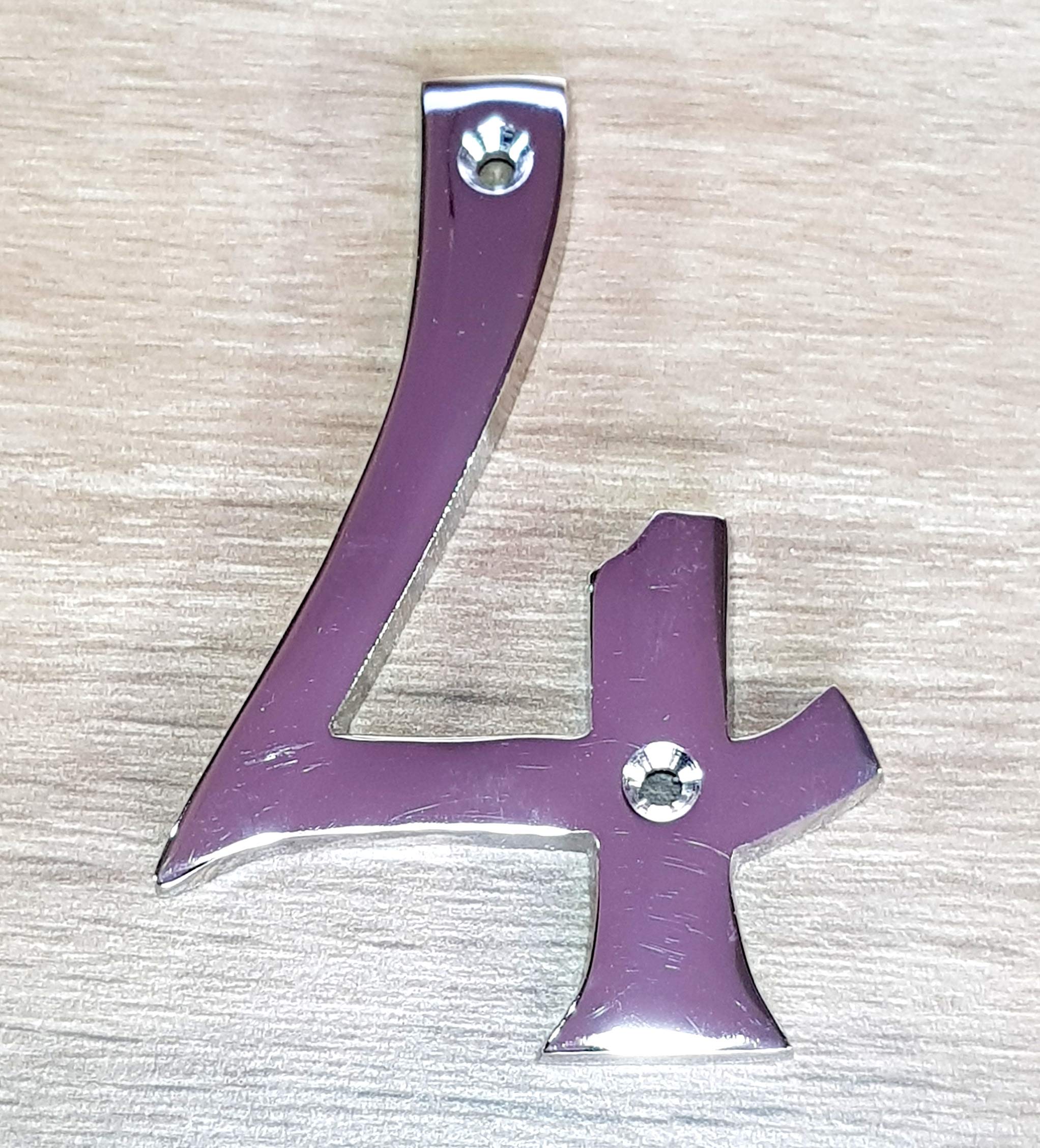 eSplanade 4" Brass House Hotel Door Number Plaque Sticky Numeric Numerical Digit 0-9