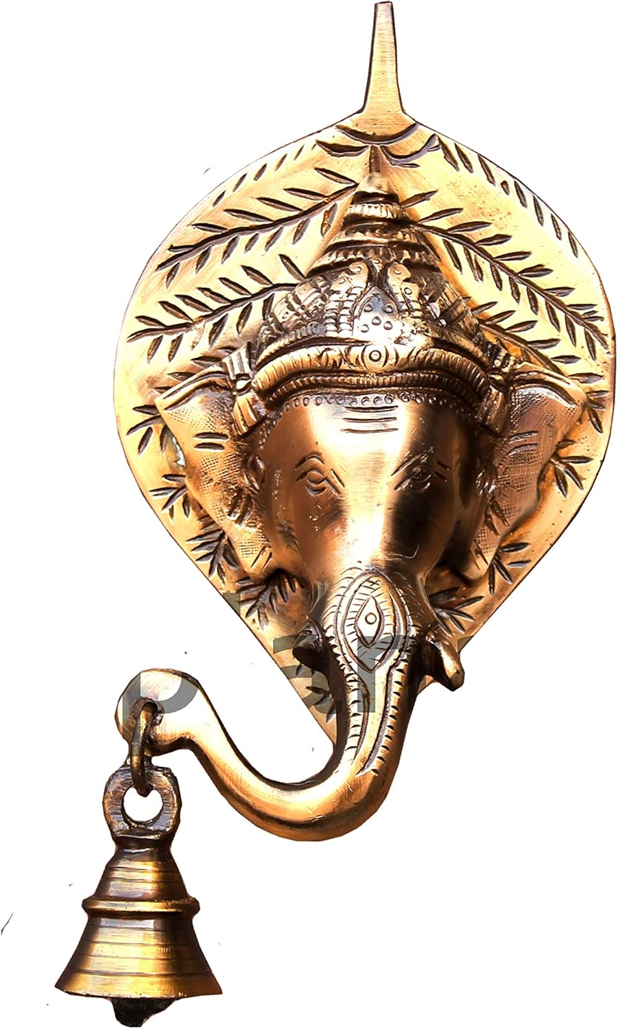StonKraft - Elephant Face With Ganesha Door Knocker/Door Decor With Brass Bell For Door and Wall Decor