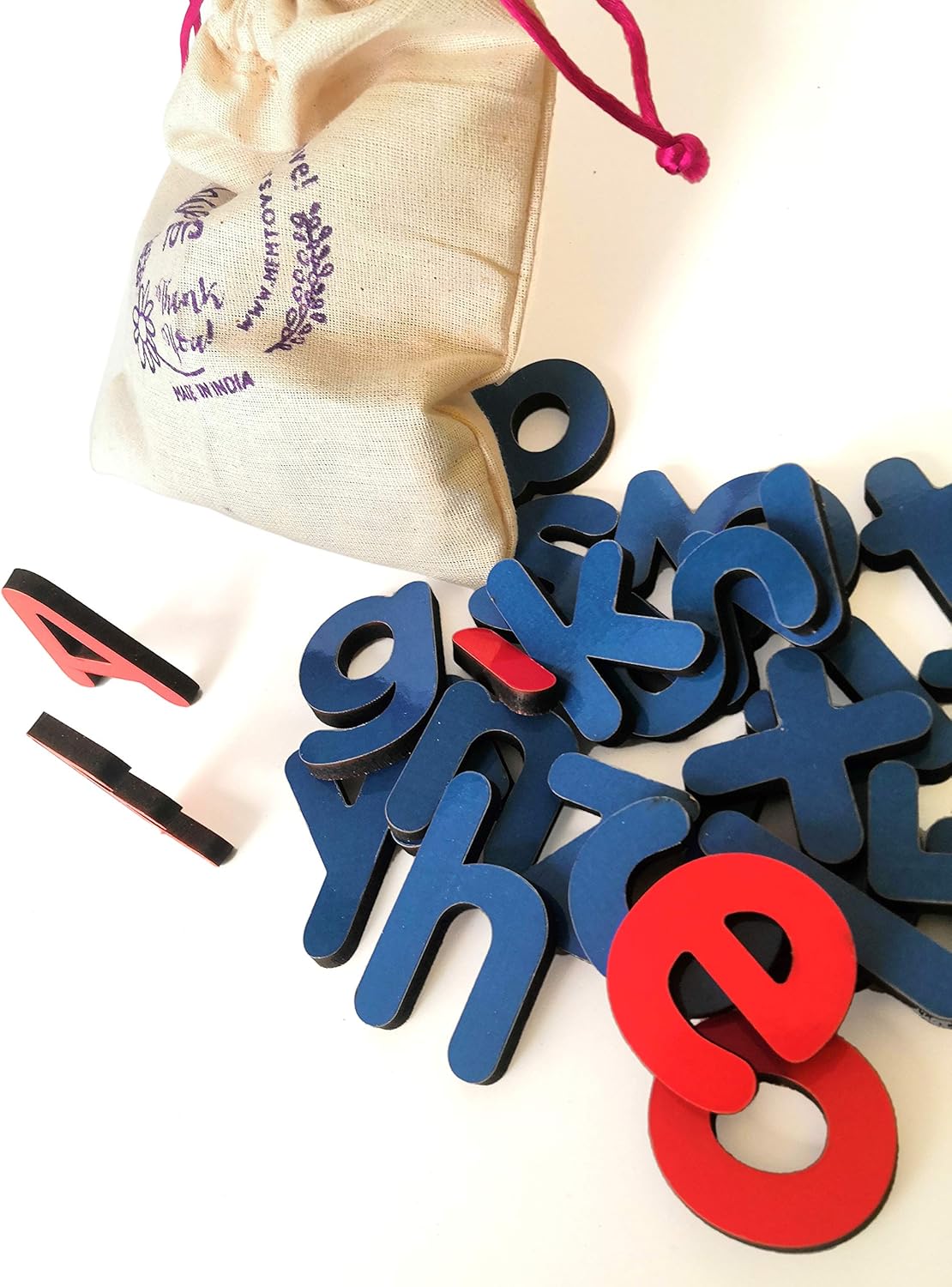 MFM Toys English Alphabets Uppercase & Lowercase (CVC Words Practice) 52 Thick Letters