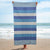 Turkish Beach Towel |100% Cotton Bath Towel | Ultra-Absorbent, Pool, Travel, Quick-Dry, Lightweight, Oversized, Sandproof| Fast Drying | Multi-Purpose Towels | Striped (Blue)