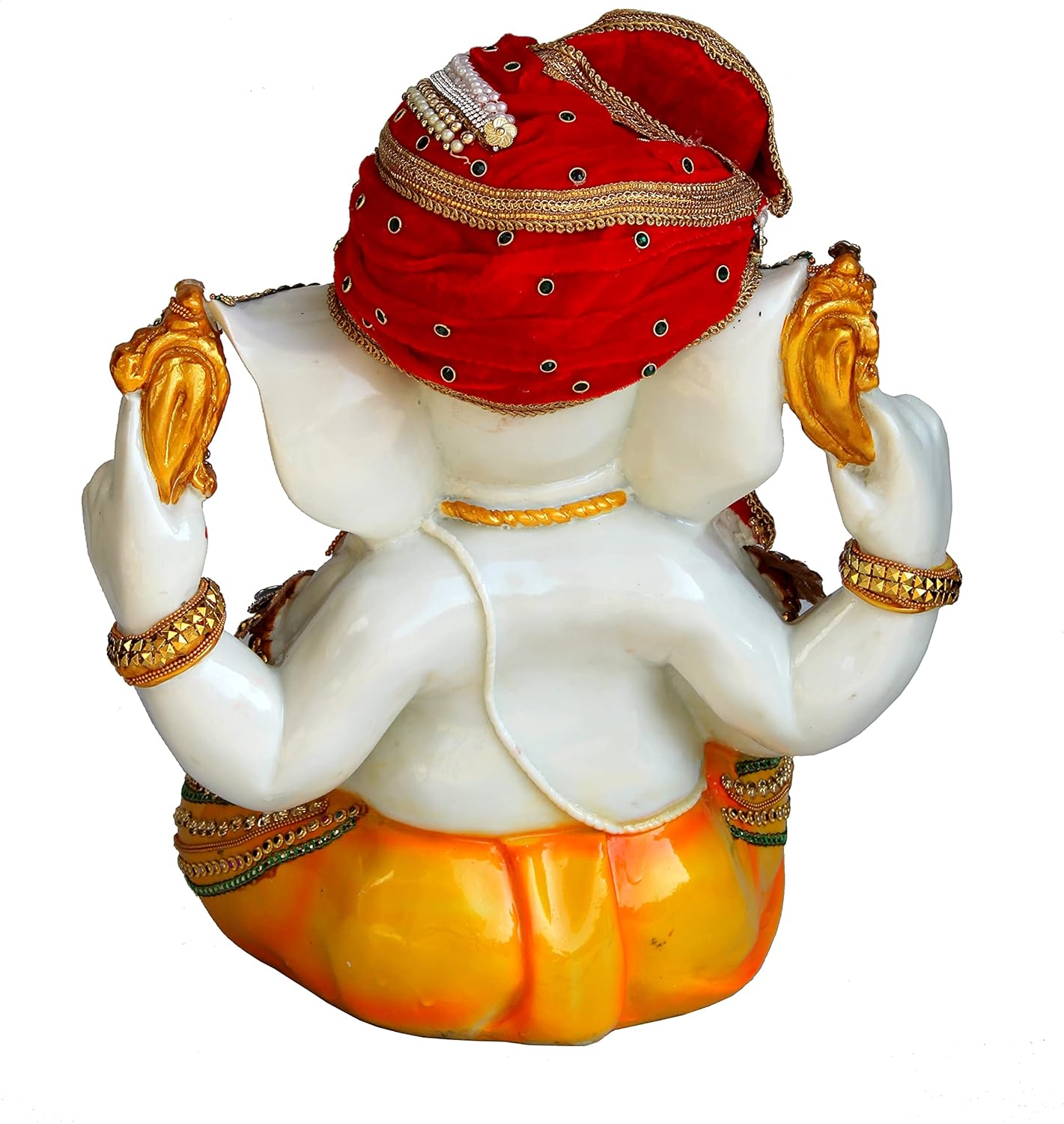 eSplanade Resin Ganesh Ganesha Ganpati Murti Idol Statue Sculpture - Big Size | Pooja idols | Home Decor - 17" Inches - Multi