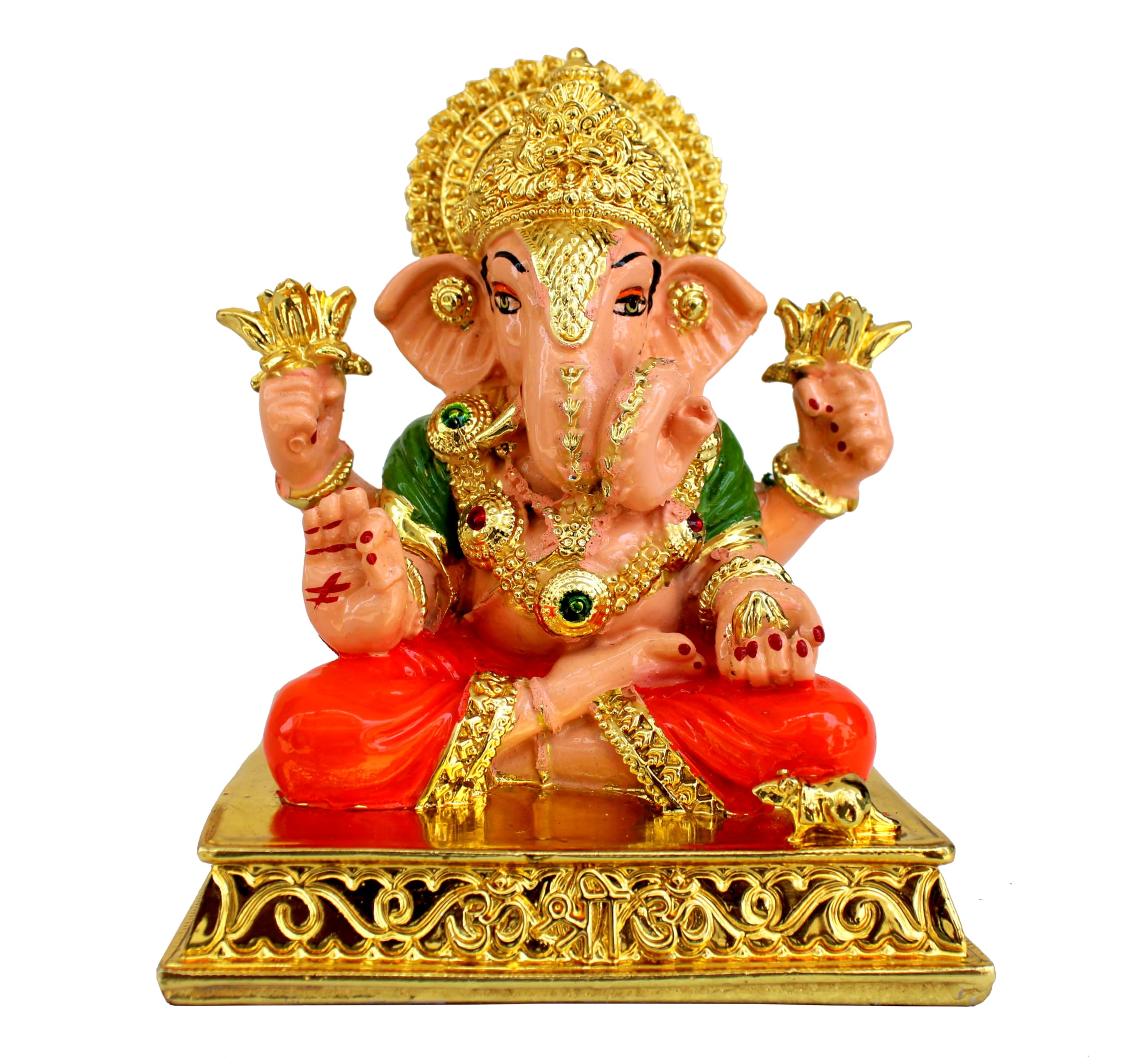 ESPLANADE Resin Ganesh Ganesha Idol Murti (Lotus)