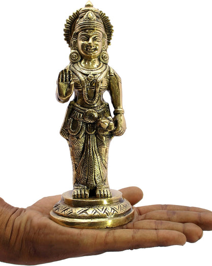 ESPLANADE Brass Shri Ram and Sita Maa Murti Idol Statue Sculpture | Decorative Items - Home Decor | Golden - 7.5" Inches