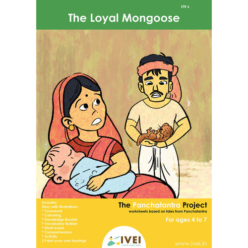 IVEI Panchatantra Workbook & DIY Keychains - The Loyal Mongoose Educational Activity for Kids Ages 4-7