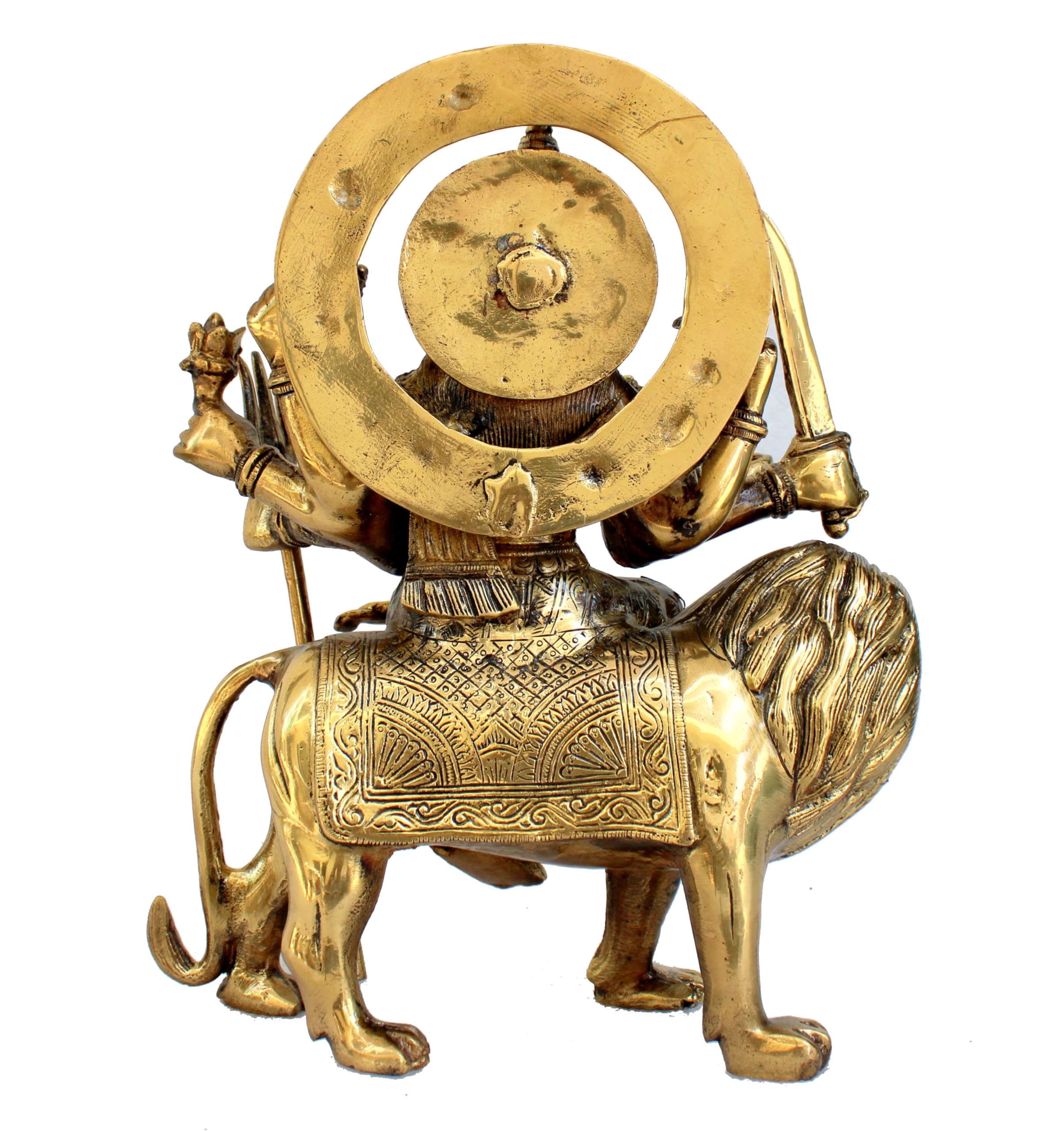 ESPLANADE Brass Maa Durga Idol, MATA Rani Idol, Statue, murti, moorti for Home Mandir, Home Décor, Showpiece, Gift for Family and Friends - 11.5 Inches