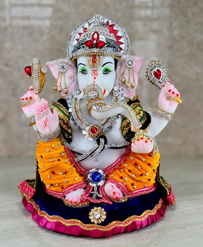 eSplanade Resin Ganesh Ganesha Ganpati Murti Idol Statue Sculpture | Pooja idols | Home Decor - 13.25" Inches - Big Size