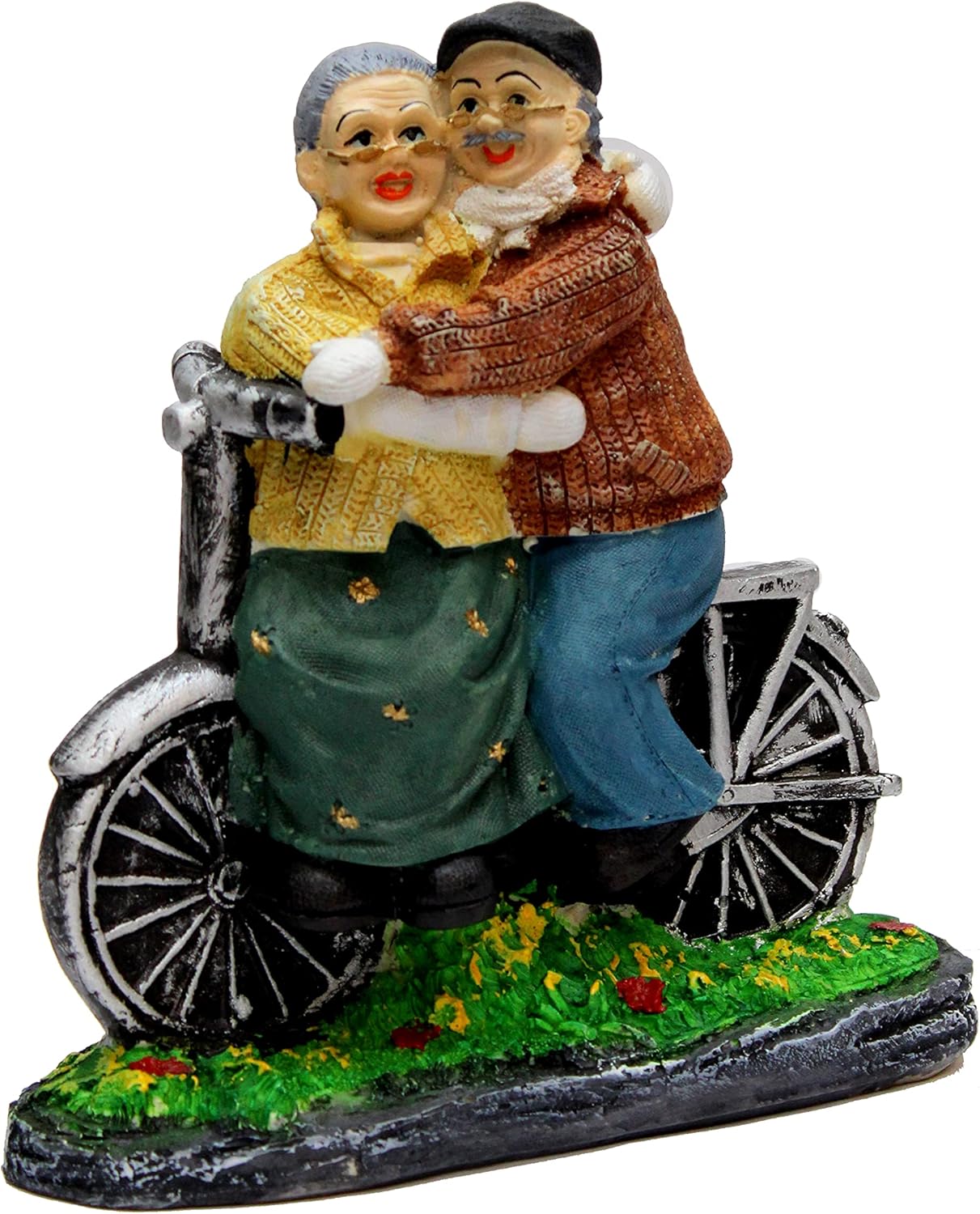 eSplanade Resin Dada Dadi Showpiece Brings Goodluck, Fengshui, Vastu for Home Decor