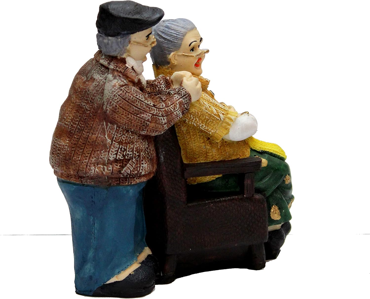 eSplanade Resin Dada Dadi Showpiece Brings Goodluck, Fengshui, Vastu for Home Decor