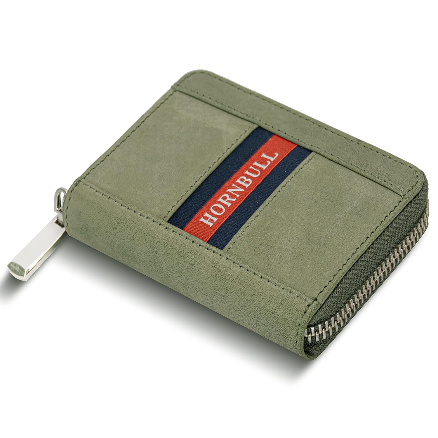 HORNBULL Dixon Green RFID Blocking Leather Wallet for Men | Vertical Credit Debit Card Holder
